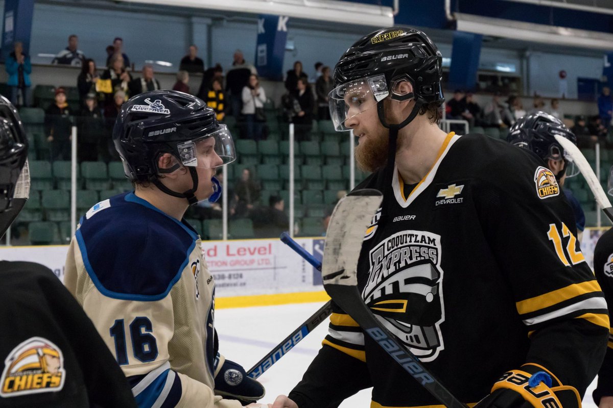 BCHLNetwork's tweet photo. Express complete the sweep over the Rivermen

👤 | Mckenzie Guardiero (@MacGuardiero) 
📰 | https://t.co/dw9Y5I6F9o 
📷 | Damon James (@Damon_james91)

#BCHLNetwork #BCHL #BCHLPlayoffs #MainlandDivison https://t.co/OQrh44fz2Q
