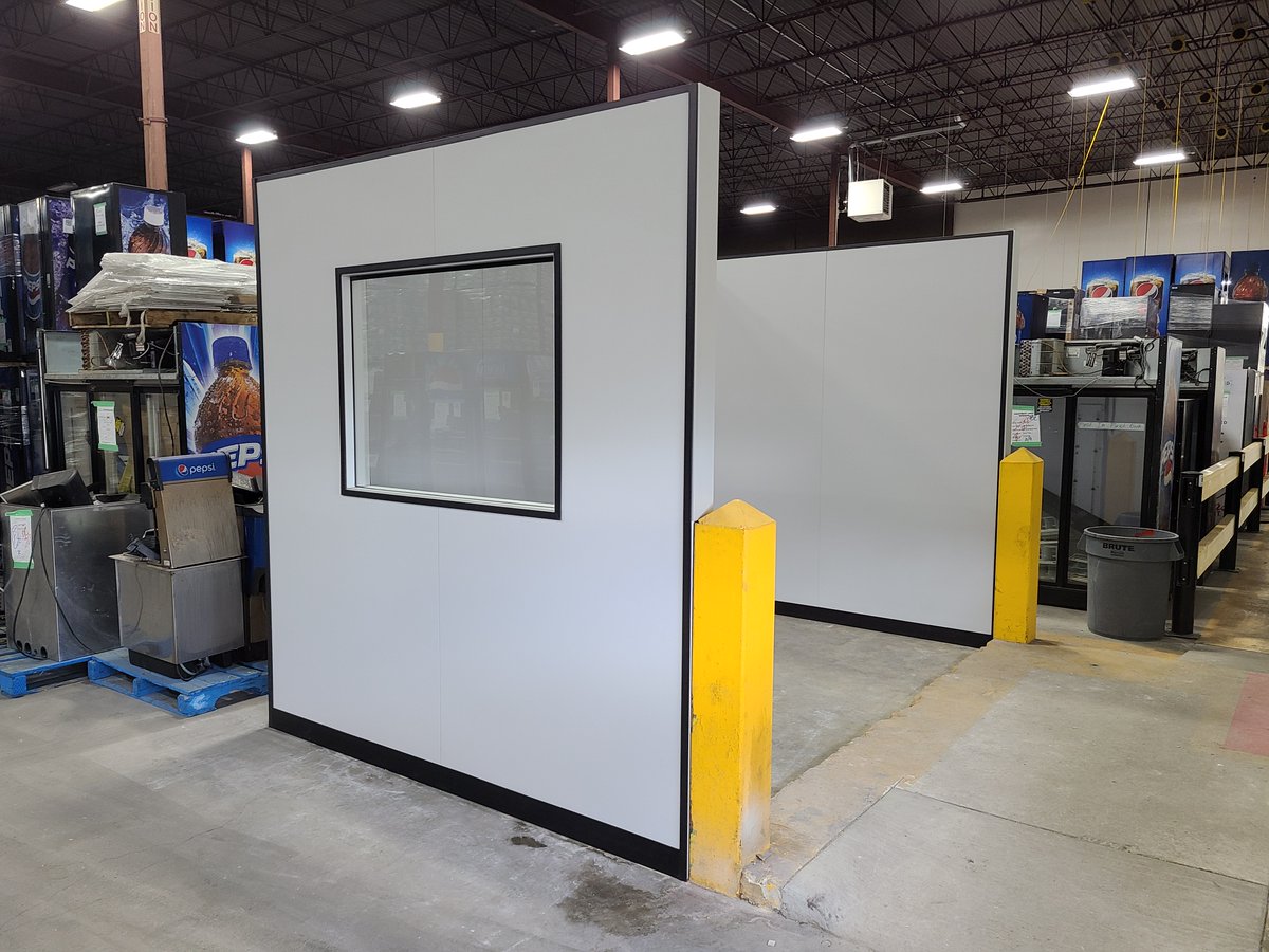 Neat little project to build a forklift driver office in a large warehouse in West Edmonton.