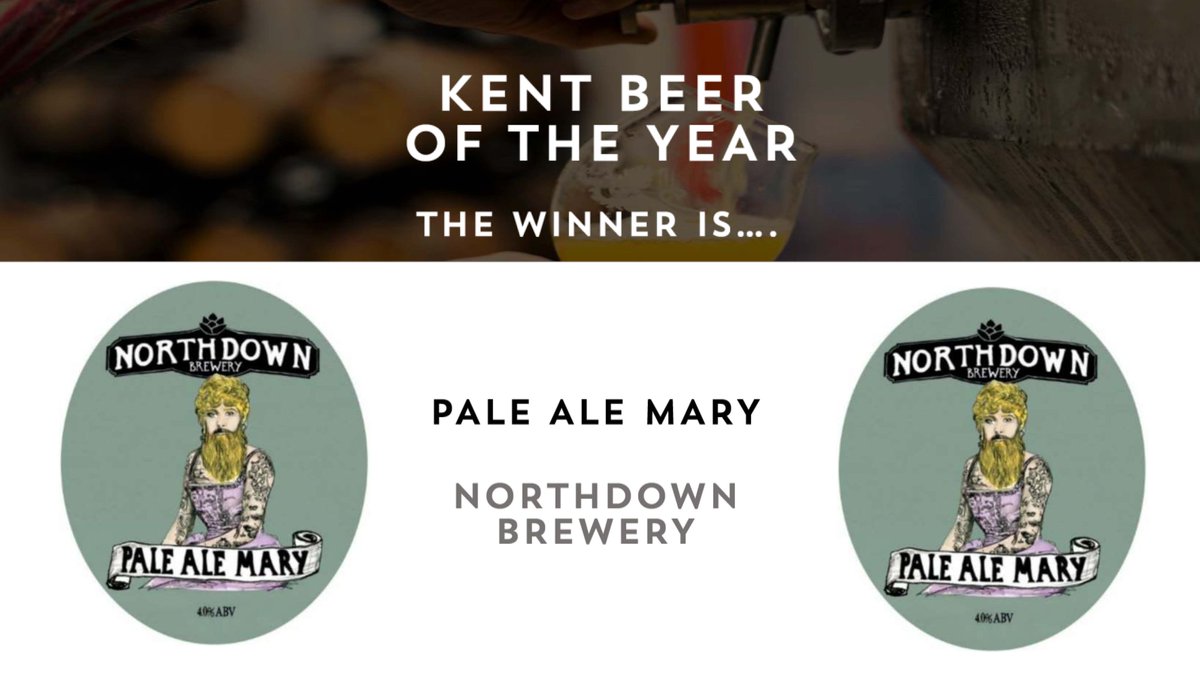 TasteKentAwards's tweet photo. Kent Beer of the Year sponsored by @Eurostar winner Pale Ale Mary by Northdown Brewery, Margate @NorthDownBrew #TOKA20 https://t.co/0EZKZcVwlU