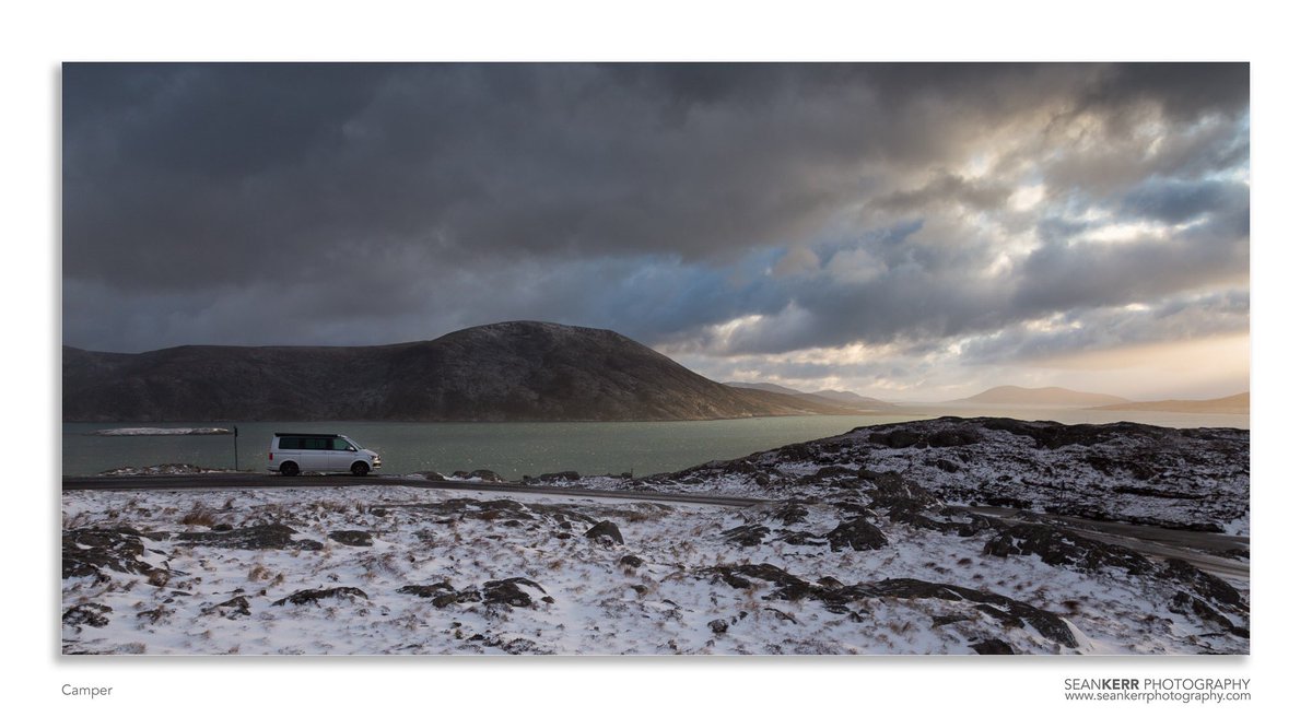 Not a bad way to ply the trade.  😁 My #vwcamper California Ocean in Beautiful light on the Isle of #Harris. <a href="/ZEISSLenses/">ZEISS Camera Lenses</a> @FormattHitech <a href="/VWCaliforniaUK/">VW California Club</a> <a href="/VWCaliforniaEU/">VW California Owners</a> <a href="/VW/">Volkswagen</a> @VWUKNews <a href="/vwcamperfan/">vwcamperfan</a> <a href="/ScotsMagazine/">ScotsMagazine</a> <a href="/VisitScotland/">VisitScotland</a> <a href="/Scottish_Banner/">The Scottish Banner</a>
