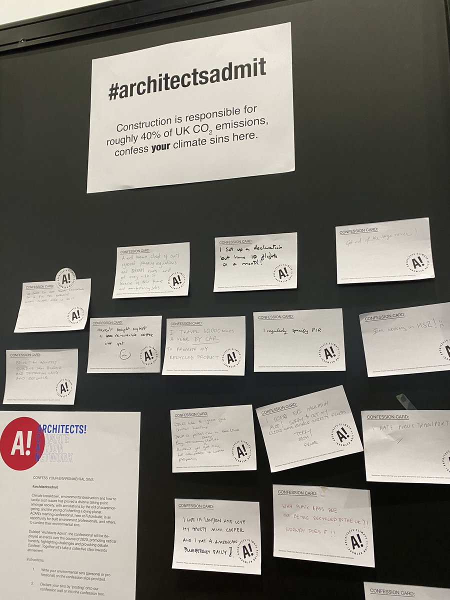 Interesting stand at Future Build today, Architects Admit! Time for a change in thinking, think sustainability, think Carbon Footprint......