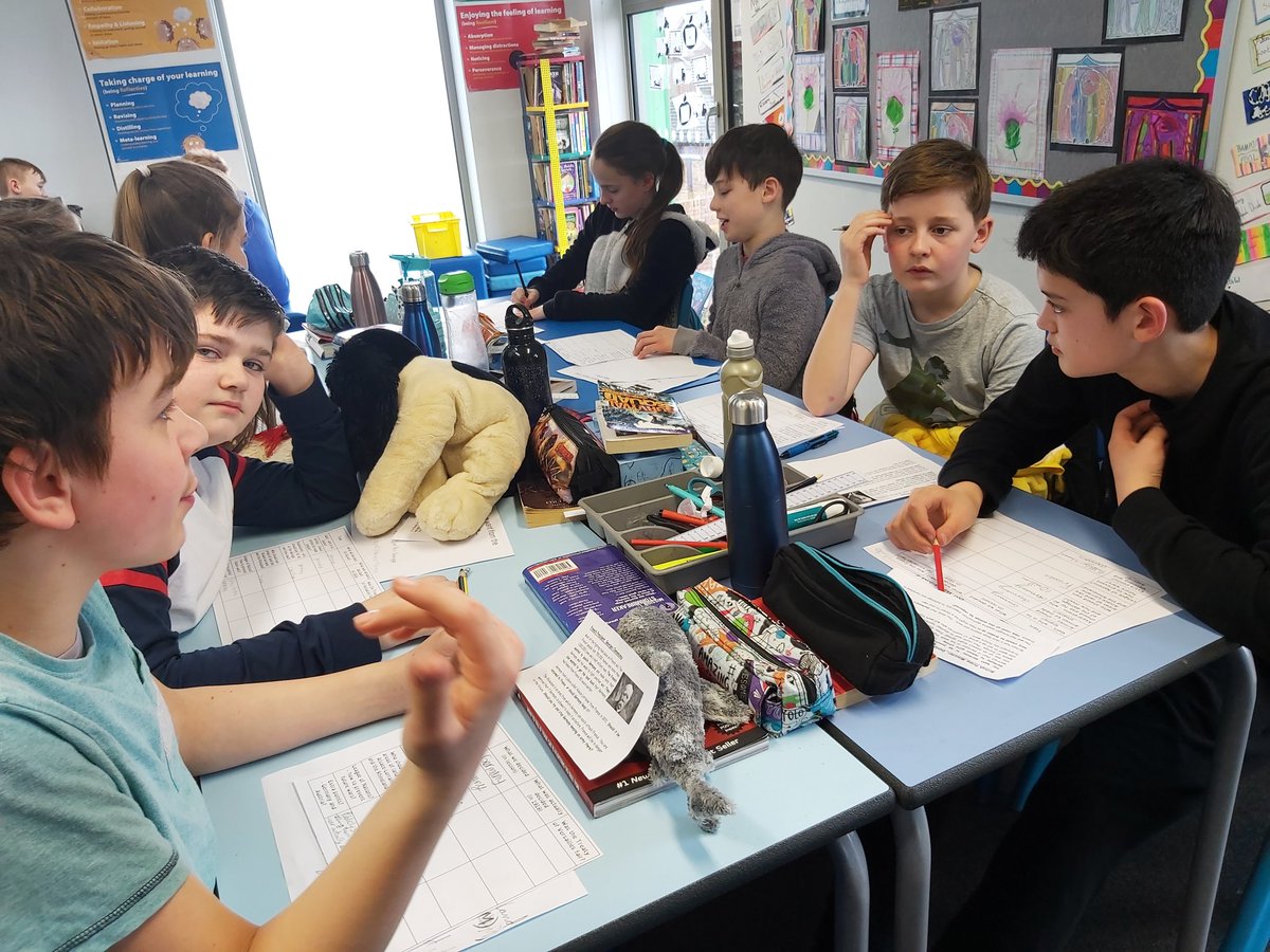 FoxCovertPS's tweet image. #p7fcps again took on the roles of representatives of &quot;The Big Three&quot; as they got to grips with The Treaty of Versailles.  A good way to deepen their understanding of the terms although our German representatives were not happy!