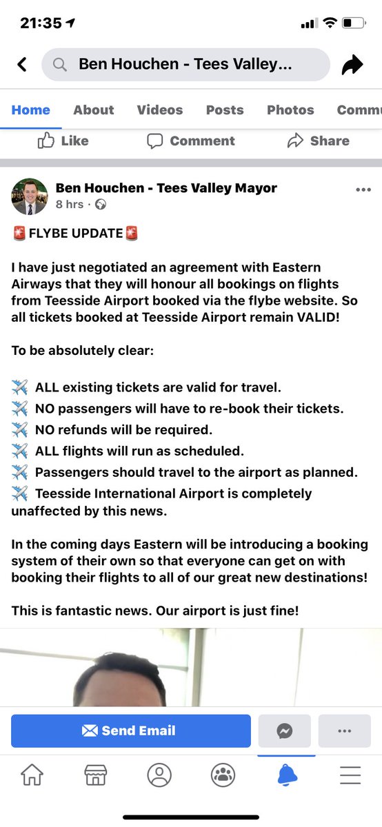 SamGilmour2's tweet photo. @EasternAirways can you please confirm if this information is correct? And that this includes flights that were booked via Flybe for later in the year..I have seen nothing on your website stating this yet so as you can imagine a little confused... https://t.co/71TgmCwMOa