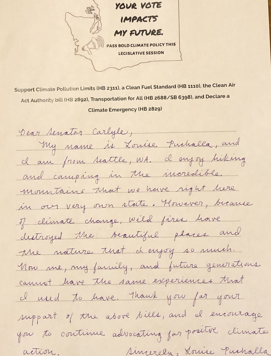 ourclimateus's tweet photo. Yesterday, we collected letters from students ages 15-18 thanking @Reuvencarlyle for passing the Clean Fuel Standard out of committee. Young people know that we cannot wait another year to pass bold climate action. We need #ClimatePollutionLimits and #CleanFuelsNow! https://t.co/kCBrZ50afS