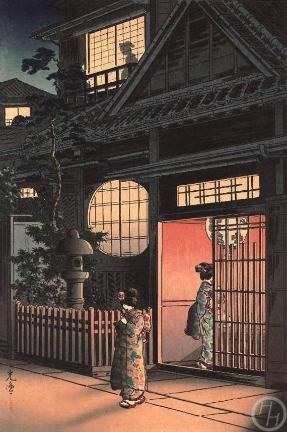 AestheticsJapan's tweet image. Vintage Japanese Woodblock Art
