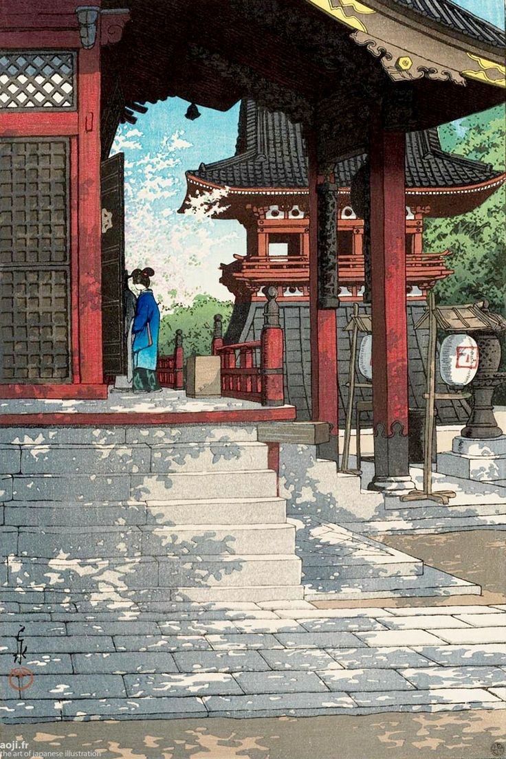 AestheticsJapan's tweet image. Vintage Japanese Woodblock Art