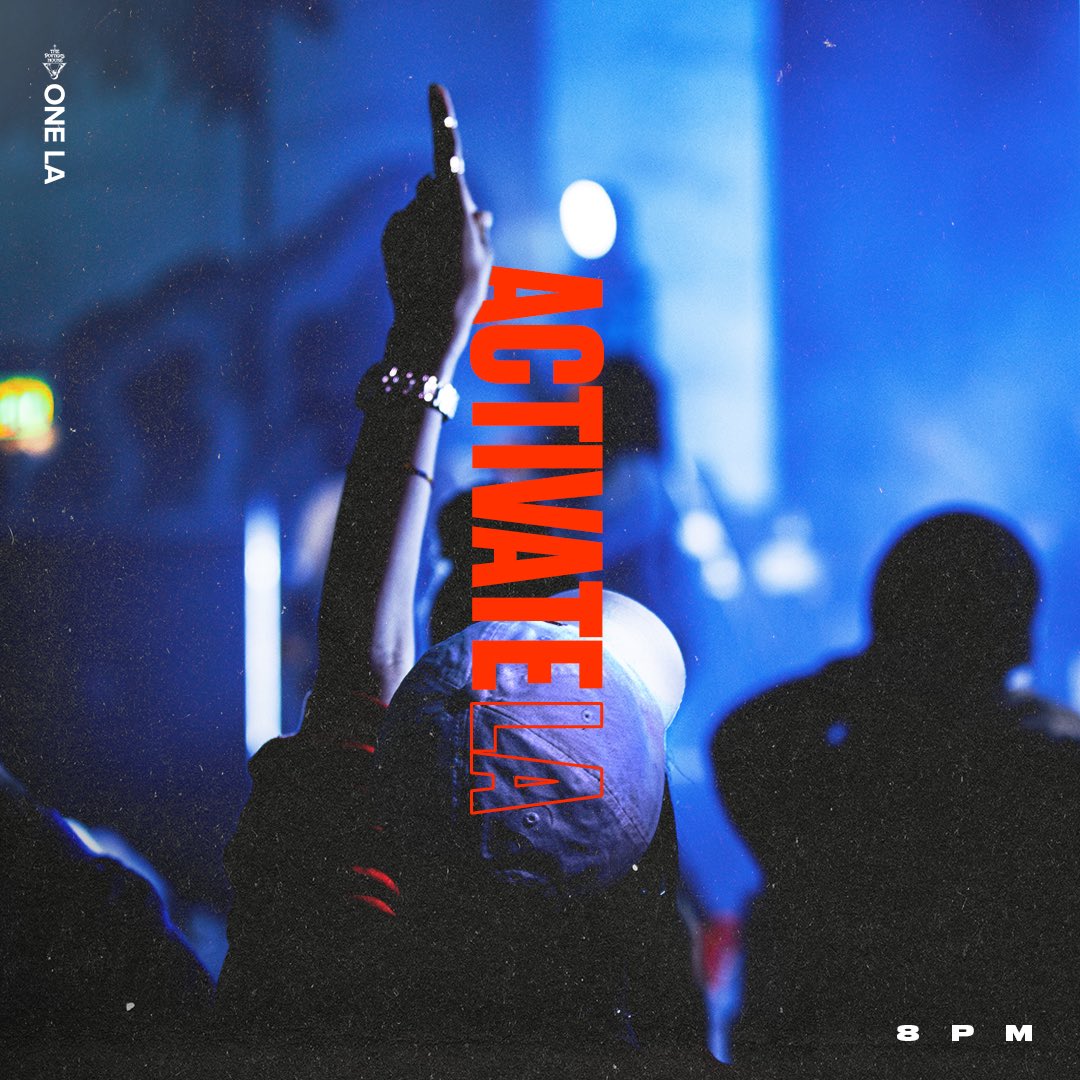 oneonline_'s tweet photo. :: TONIGHT :: 8PM ::
__
We’re heading into ACTIVATE LA TONIGHT more confident than ever. We don’t have to worry about tomorrow because we’re already standing in His promises. If God brought you this far, He can take you even further.
.
.
.
#TPHOneLA #ActivateLA https://t.co/yqkXsuMFXP