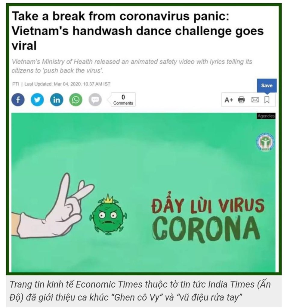 drhungvi's tweet photo. Clip TikTok cover bài hát Ghen Cô Vy của bộ Y Tế Việt Nam 
Đang được chú ý và phát trên truyền hình Mỹ và gần đây là Pháp ở khung giờ 7h30" khung giờ có  trung bình 10tr lượt xem . thời báo các nước india . philippin . malaysia ..     #coronavirussong #Vietnam https://t.co/jNYC0CxBL9