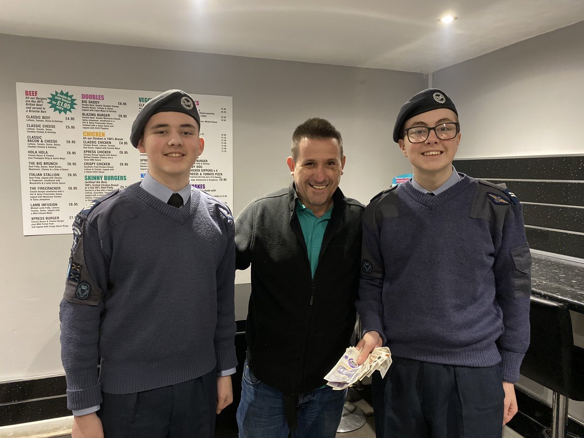 A massive THANK YOU to Matthew, Karen and everyone else at Burger Express for the donation of £150.

These funds will go towards much needed equipment for the cadets future training.

#RAFAC #aircadets #whatwedo #team254