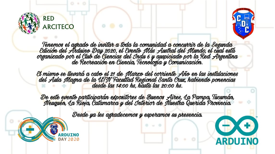 ffespechen's tweet image. #ArduinoDay2020 #ArduinoDay #Arduino #RGL #Patagonia #Argentina
@ClubIndu6 @arduino