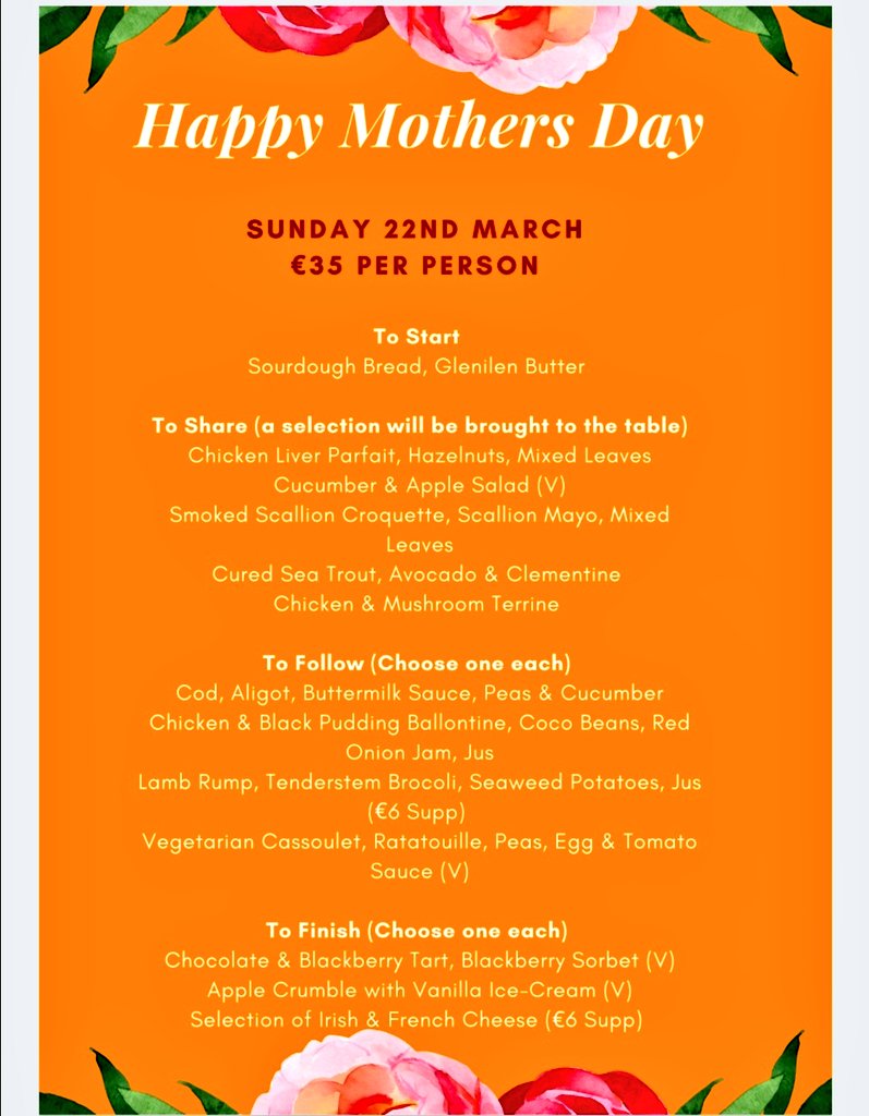 Our reservations are officially open for our special extended lunch to mark mother's day on Sunday 22nd March! Book now via our website or by emailing bookings@leperroquet.ie & treat the most important woman in your world 🥰♥️🦜 #LoveYourMum #HappyMothersDay #LePerroquet