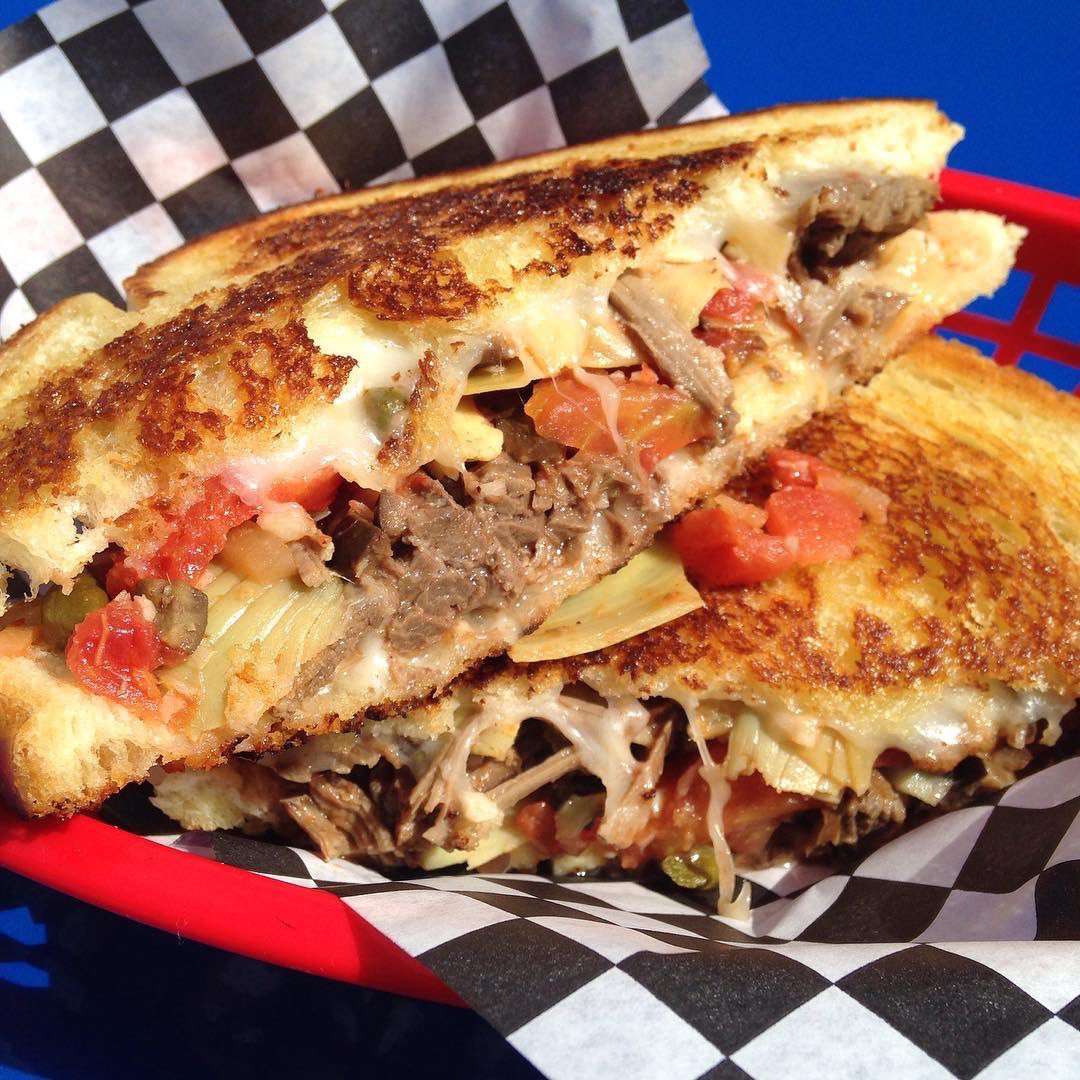 One of our fav's is coming 2 EGBF...Drewskis!

You gotta try this sando. 🥪 🍻 👇🏻

----- THE CHEVELLE---- shredded beef sautéed w stewed tomatoes, artichoke hearts, black olives, capers, &amp; garlic with provolone cheese on grilled French bread. 

Tickets -> elkgrovebrewfest.com