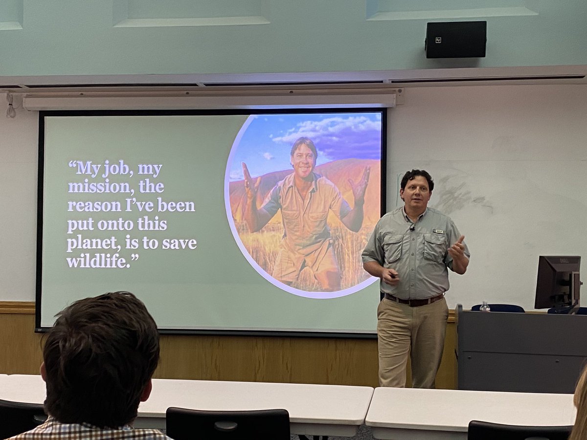 kmfaho's tweet photo. A moving tribute to #SteveIrwin at the @TarletonCOAES contribution to the @TarletonORI Community of Scholars colloquium series. #TarletonResearch https://t.co/h5gxTOXyoj