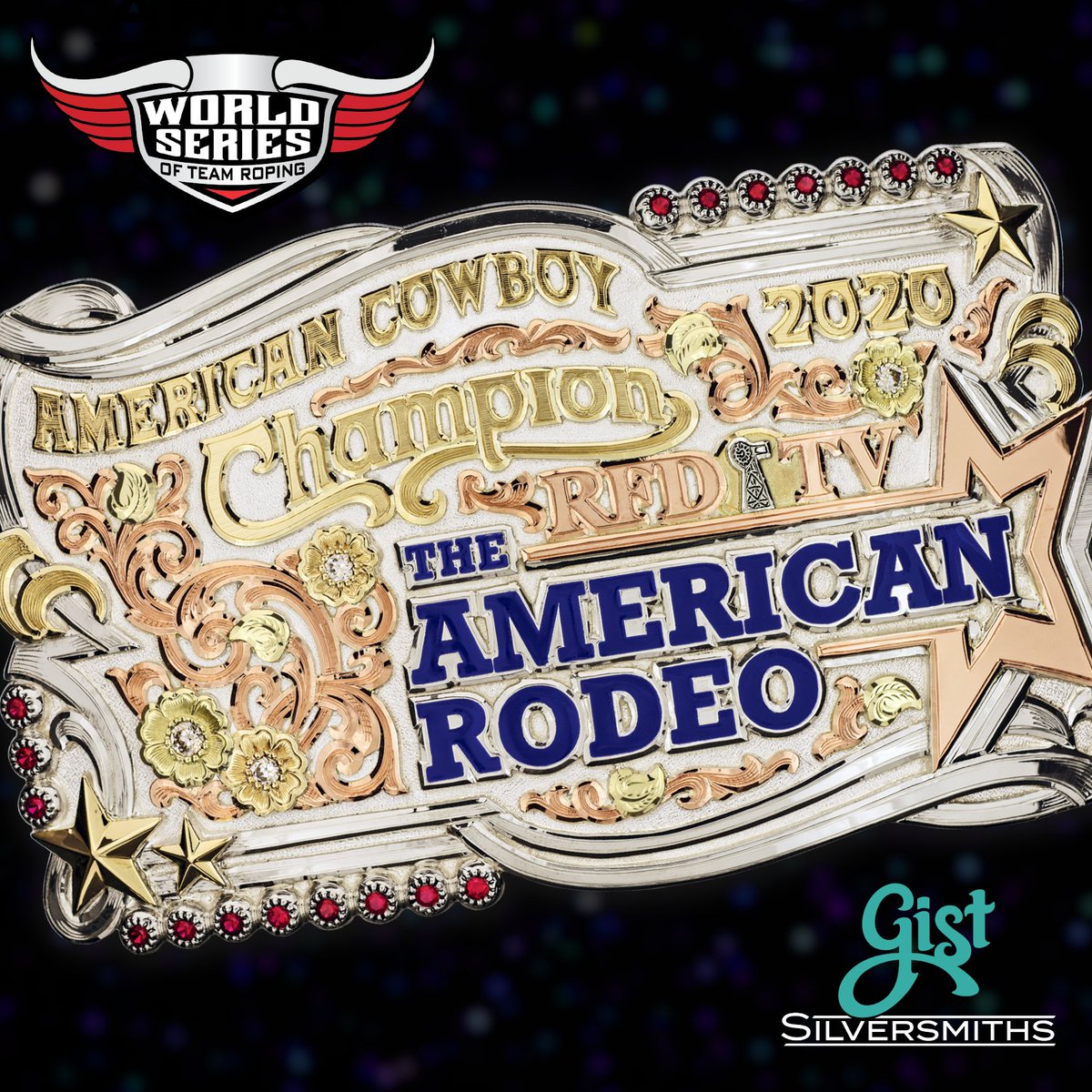 The pros aren’t the only ropers competing for big money at <a href="/ATTStadium/">AT&T Stadium</a> ! Check out the #WSTR #AmericanCowboy champion buckles! #GistBuckles #MadeintheUSA #RFDTV @RFDTVAmerican <a href="/OfficialRFDTV/">RFD-TV</a> <a href="/Cowboy_Channel/">The Cowboy Channel</a>