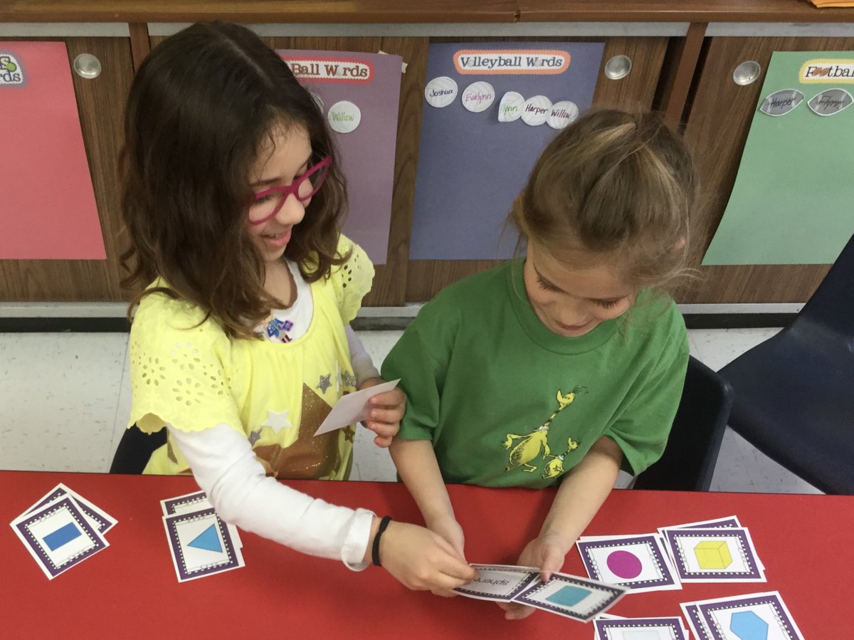 Brown_Chistine's tweet photo. We help each other read shape names and match them to the correct shapes during math stations.  @LampasasKWE  #thinkbiglisd https://t.co/KXyIdQVqtI