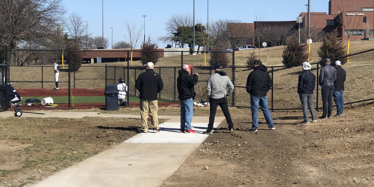 #JCCC RHP Drew Garrett is scheduled to pitch the 2nd game and the MLB scouts came out to watch! #GoCavs!