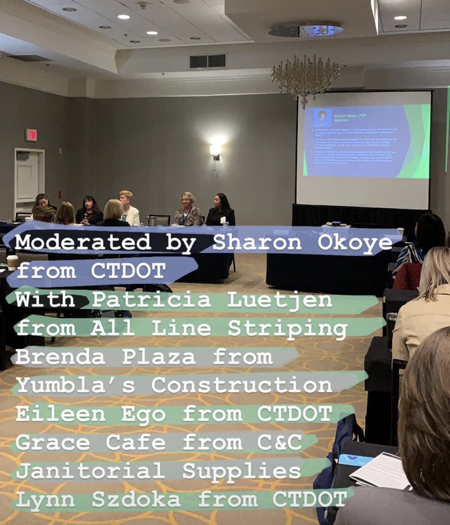 WTSConnecticut's tweet photo. 👷‍♀️WTS CT is celebrating #WomenInConstructionWeek with a #ThrowbackThursday from our 2019 Transportation Mini Series Women’s Challenges In Construction Session with industry leaders.  🦺🚧 https://t.co/5fTIXGZj30