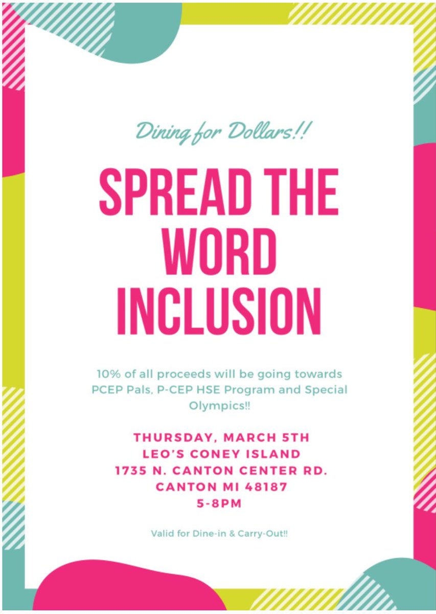 HSEfoods_PCEP's tweet photo. It's not too late! Don't know what to do for dinner? How about Leo's Coney Island? It's dining for dollars and you can help! #SpreadTheWord #inclusion #fundraiser #DiningForDollars #LeosConeyIsland https://t.co/pL0EU7hGMM