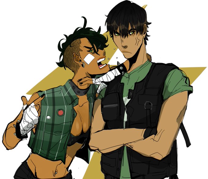 I've been thinking about what the rowdyrights would be like recently and their dynamic with the punks :3c 