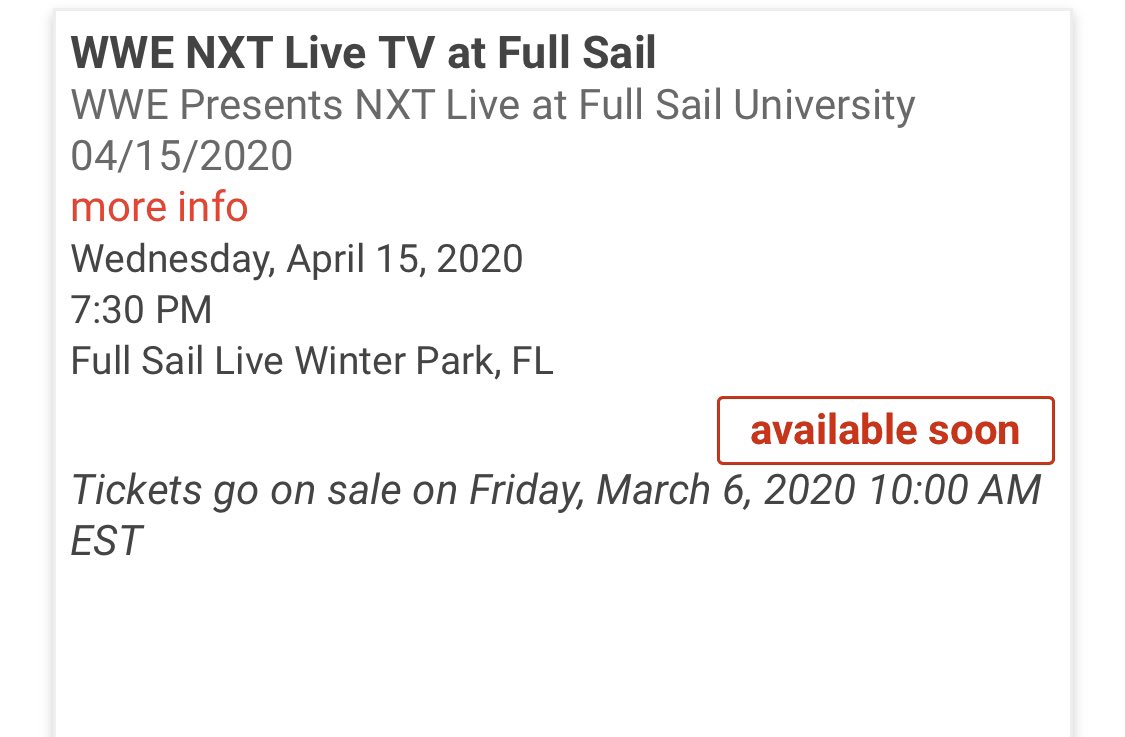 NXTUnited's tweet photo. Tickets for April 15 #NXTFSLive go on sale tomorrow. https://t.co/5aWon6UKnL