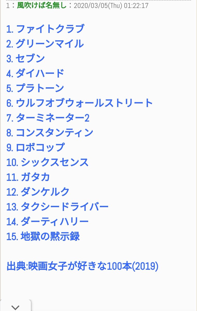 ょぅ 仮に 映画好きおっさん女子が選んだ化石映画トップ15 という見出しだとしても苦し過ぎる内容ですな ウルフオブ はハイになったレオが無様に這いつくばりながらランボルギーニに乗車するシーンで爆笑してましたわ