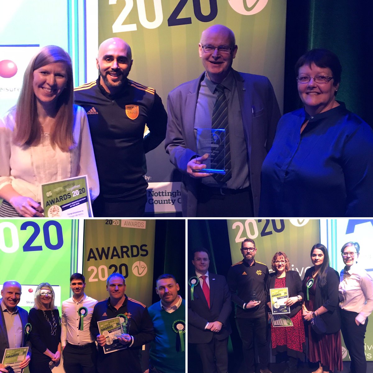 cricketnotts's tweet photo. NEWS | @trent_trust scoops Community Group of the Year Award at the #NGATawards, whilst Haydn Rd Community Cricket Club & @LordsTaverners Super 1s are recognised for their fantastic community work over the last 12 months
An inspiring evening all round 🥇🥈🥈🏏🦌
#CricketForAll https://t.co/JEWfFMRG2S