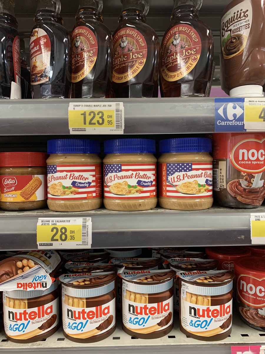 Hey <a href="/JeremyPowers/">Jeremy Powers</a> ... should you ever come to Morocco, they got you covered! #peanutbutter