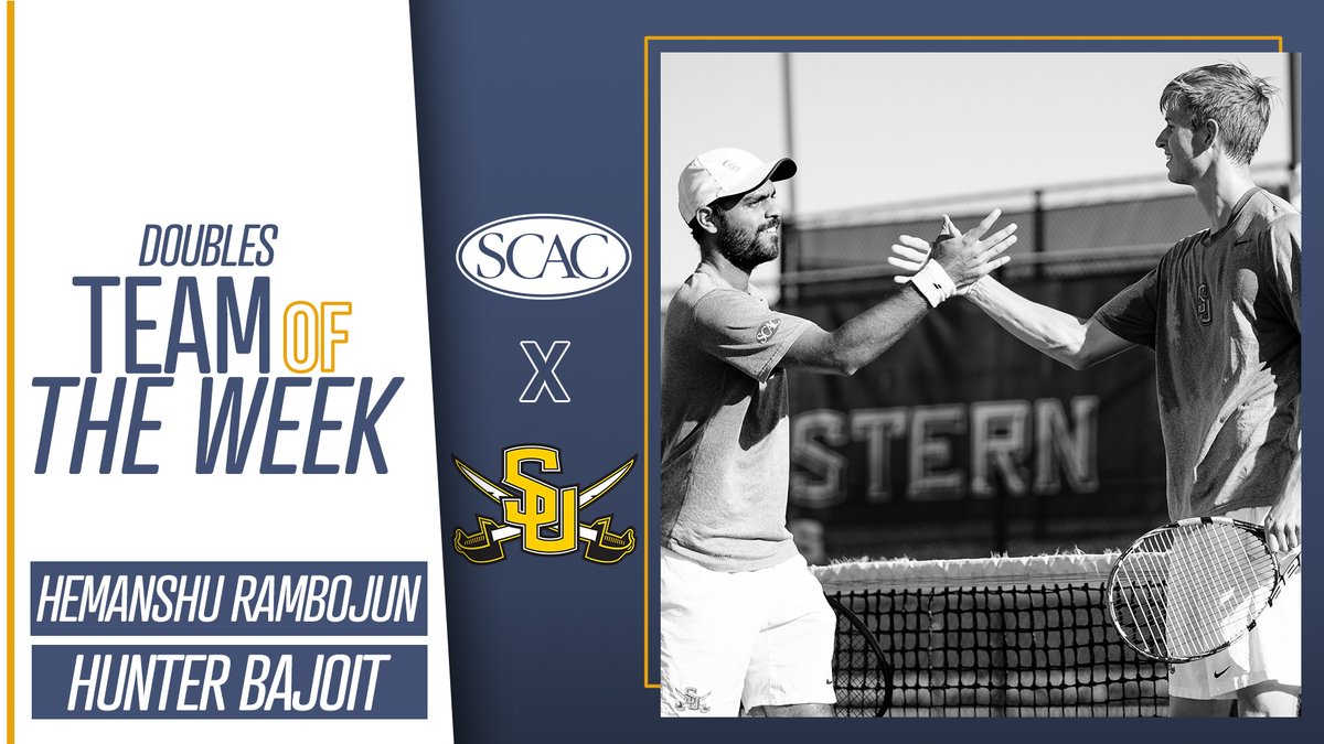 SCAC_Sports's tweet image. .@SUPirates Alexander Joseph &amp;amp; Doubles Team Hunter Bajoit &amp;amp; Hemanshu Rambojun - named #SCACMten Singles Player &amp;amp; Doubles Team of the Week! 

📰 Singles | bit.ly/32SvWMV
📰Doubles | bit.ly/2Ima0jA