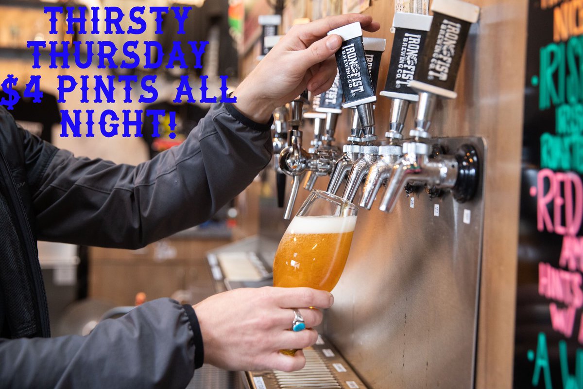 Thirsty Thursday has arrived and we got your $4 pints waiting for you!
#thirstythursday #ironfistbrewing #vistabeer #ipa #craftbeer #beer