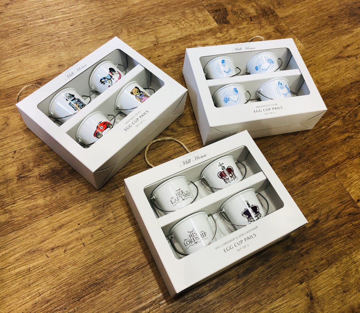 PottersCookshop's tweet photo. These @Eddingtons Mill Press #EggCup #Pails are just so cute! 3 different set designs - 4 in a set - available in store £7.99 per set!
#cookshop #essex #minibucket #minipail #boiledegg #eggandsoldiers #boiledegg #softboiledegg #egglover #loveeggs #breakfast #lunch #brunch https://t.co/FHDg9YkEQ8