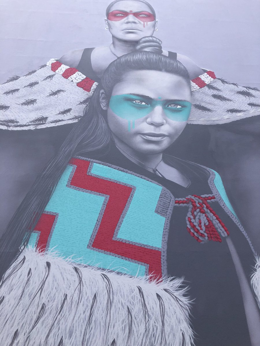 Great to catch up earlier with Gerry Keating who runs the Globe Theatre in Palmerston North, home to the amazing mural painting by Irish artist Fin Dac of Manawatū mother and daughter, Karla and Awhina. Wow. #community