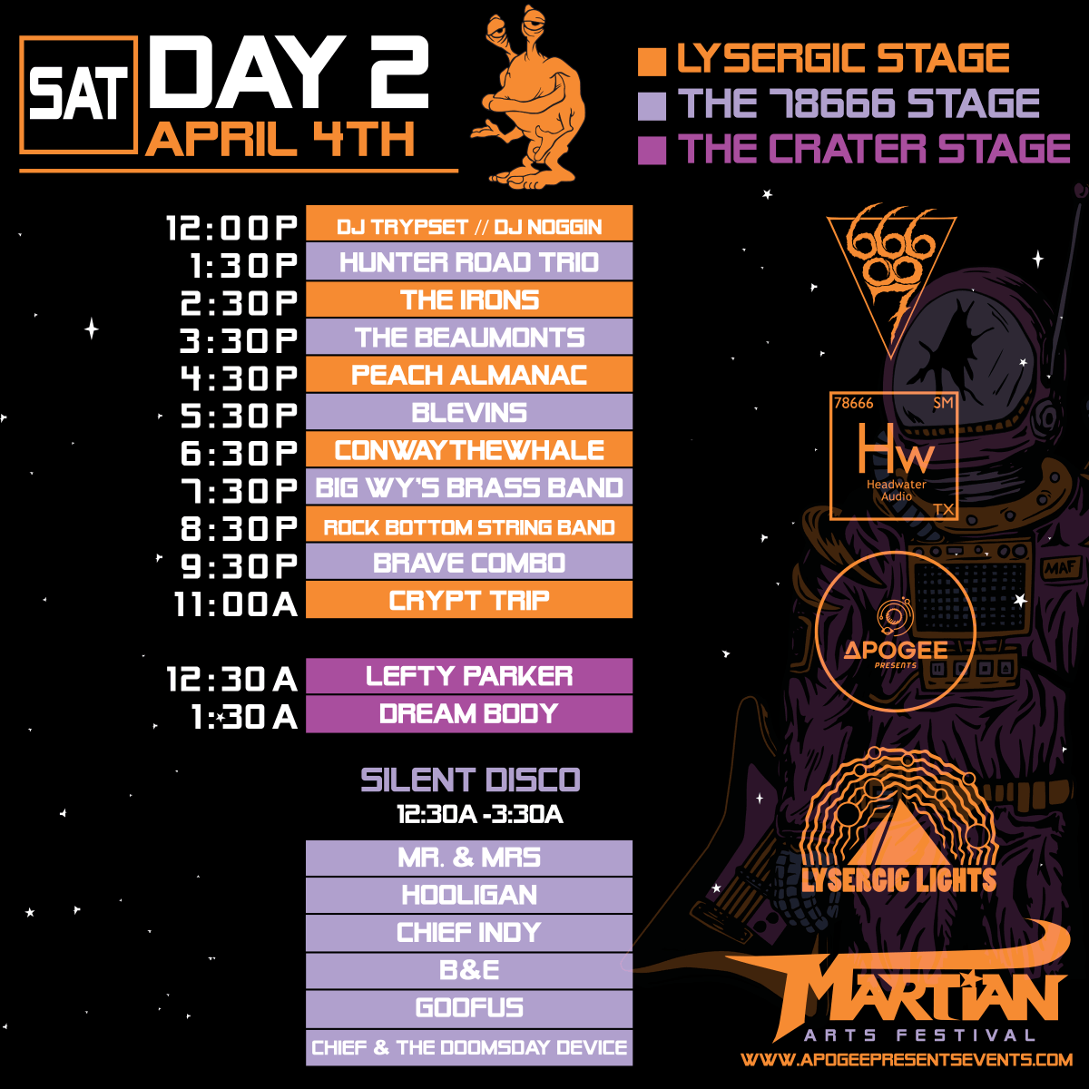 Check out the lineup and schedule for <a href="/MartianArtsFest/">Martain Arts Fest</a> in San Marcos, TX. Very excited to be a part of this great festival! 

Tickets: bit.ly/2PymJTC