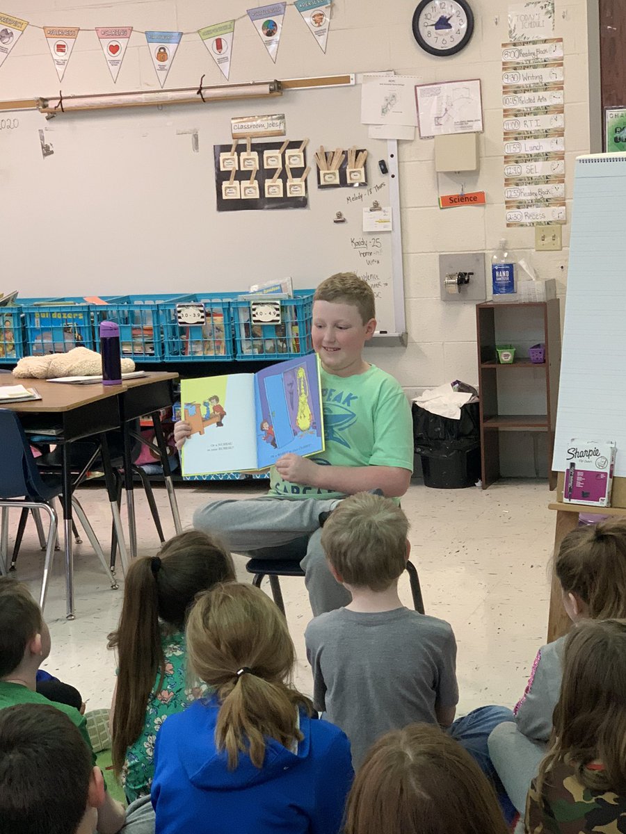 Smiles for days when a former student read to my class today! #ilovetoreadweek