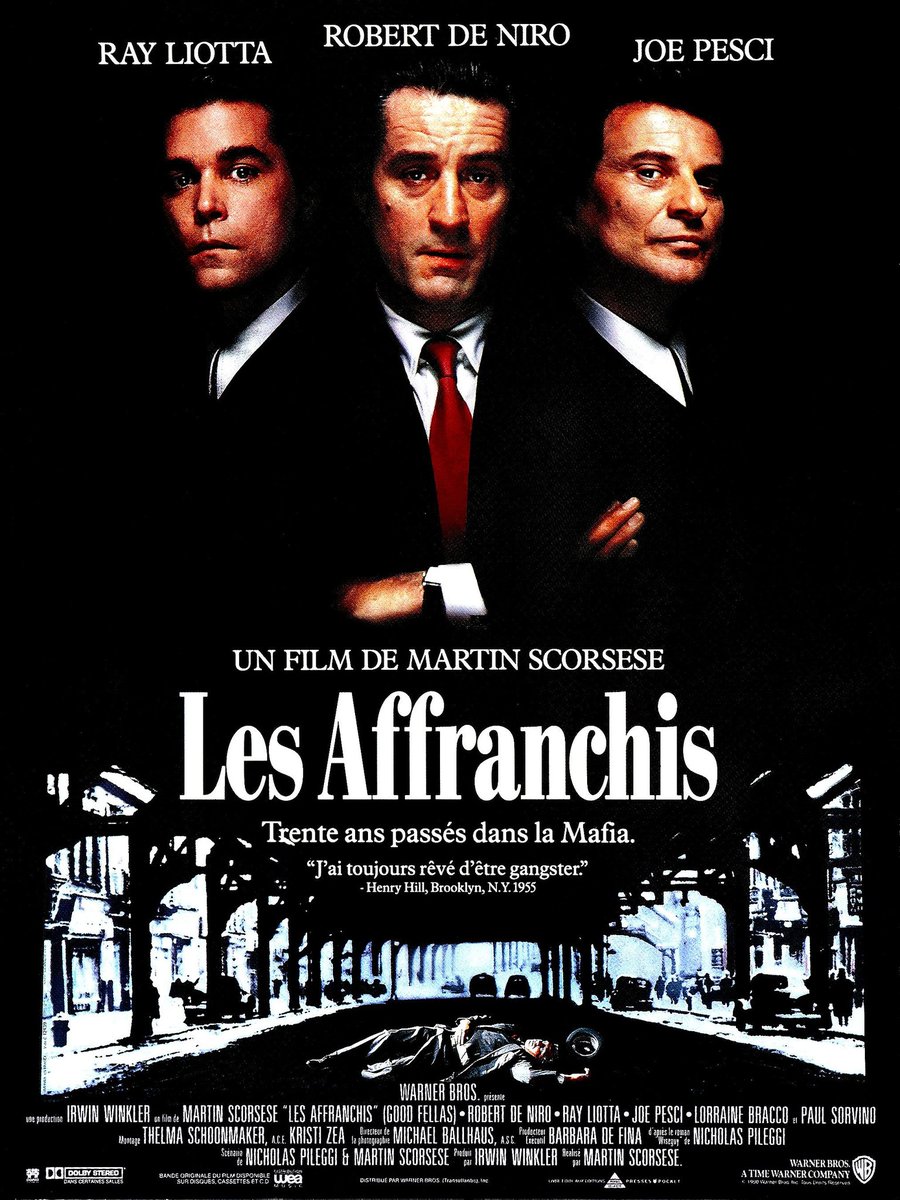 Les Affranchis de Martin Scorsese, 8.5/10. Autant j'ai trouvé long The Irishman, autant Les Affranchis était une très bonne dose de stress et de plaisir. C'est le genre de film de gangster que j'aime regarder !