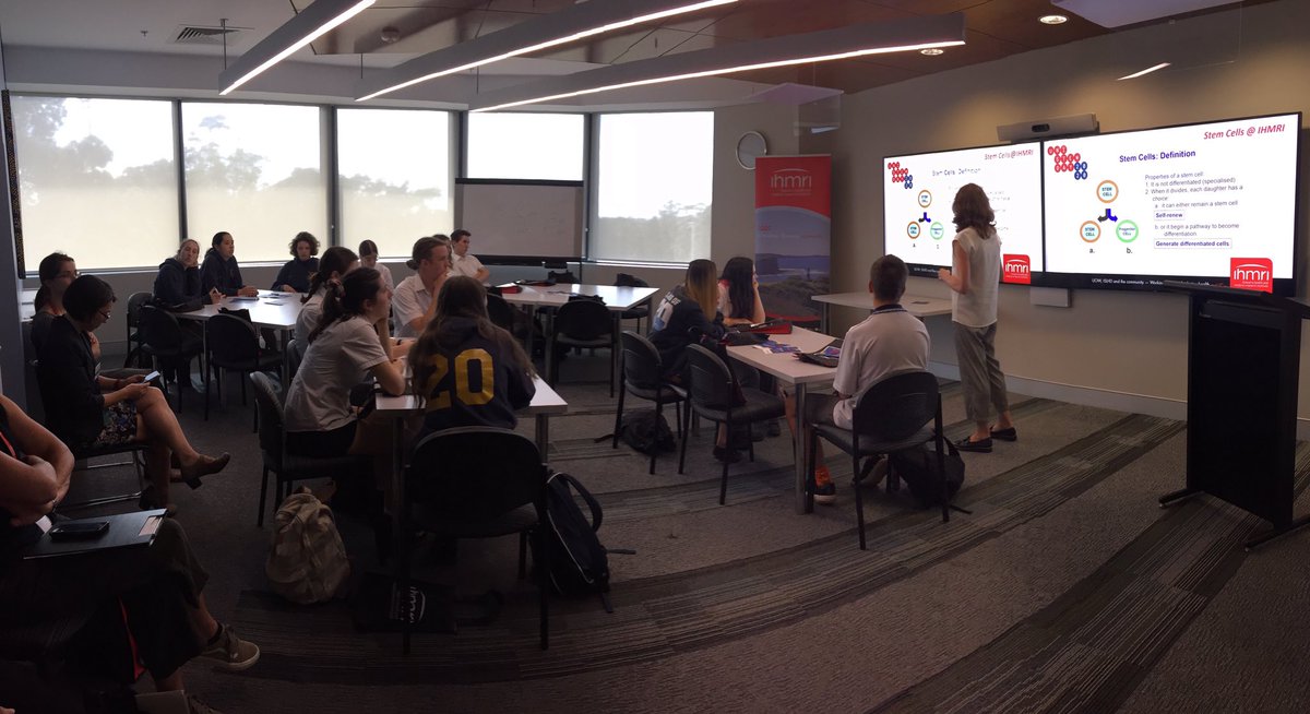 chellebalez's tweet photo. Kicking off #unistem2020 here @ihmri with bright young minds from Smith’s Hill and Corrimal High Schools. I was in high school when I first fell in love with #stemcells and I could only dream that maybe one day I could work with them! @UOW @uowresearch @NeuralOoi https://t.co/h8lVmxbFDe