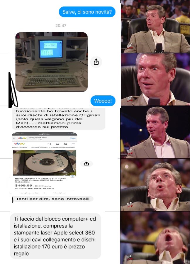 Ric_iDex_1996's tweet photo. La mia serata in un #meme!
#Macintosh #Centris #MacintoshCentris660AV #LaserWriter #MacintoshColorDisplay #Apple @Apple https://t.co/DglpI4nGQh