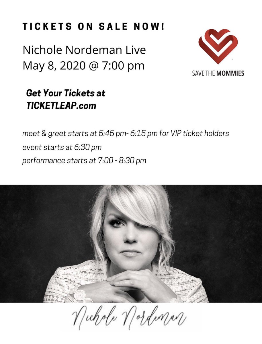 SaveTheMommies's tweet photo. So excited and thankful!! @nicholenordeman https://t.co/QyWASwHtD1 #momshelpingmoms #MothersDay #ppcmawareness #savethemommmies #concerttickets https://t.co/tN0i9XPyrP