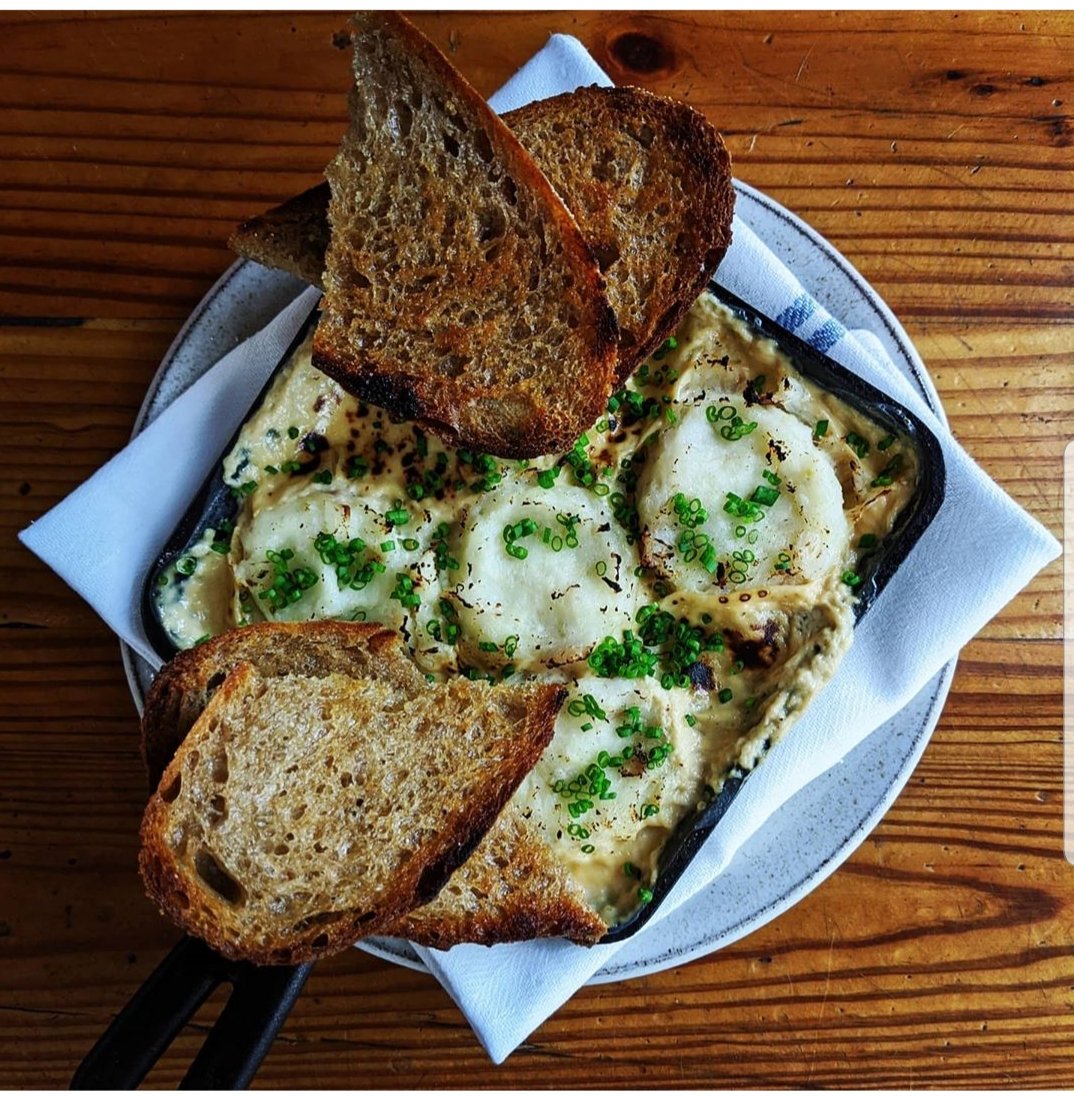 Brandade, Shallot Cream, Lemon, Chive, House Sourdough.  On the new menu tonight. #yeahthatgreenville