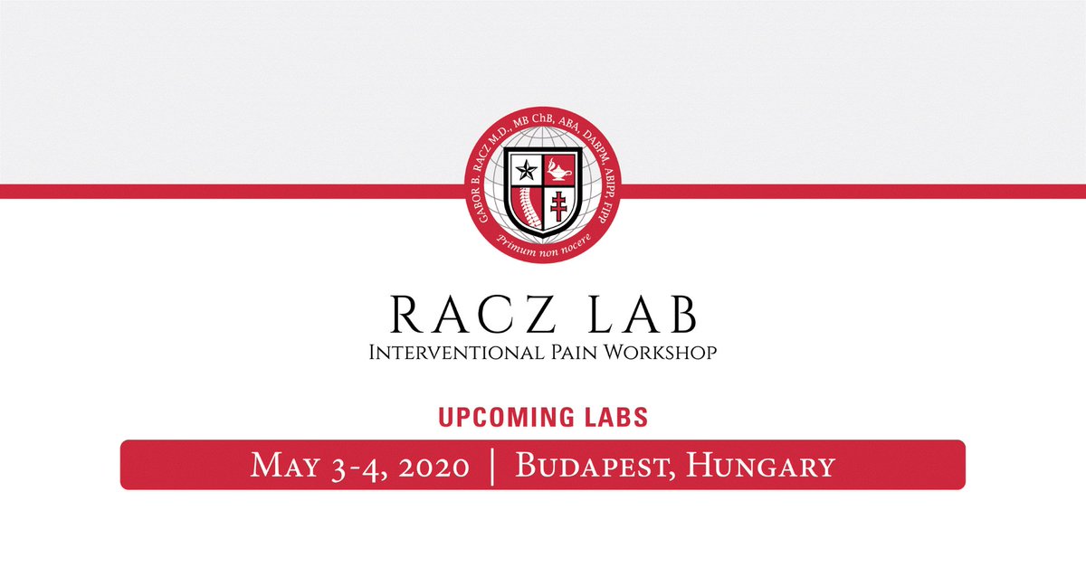 EpimedPain's tweet photo. Register now for one of our upcoming Racz Labs to receive hands-on instruction from Dr. Racz.
Visit: https://t.co/HKrzPGbQlw #Raczlab https://t.co/Nw88ew8qHQ