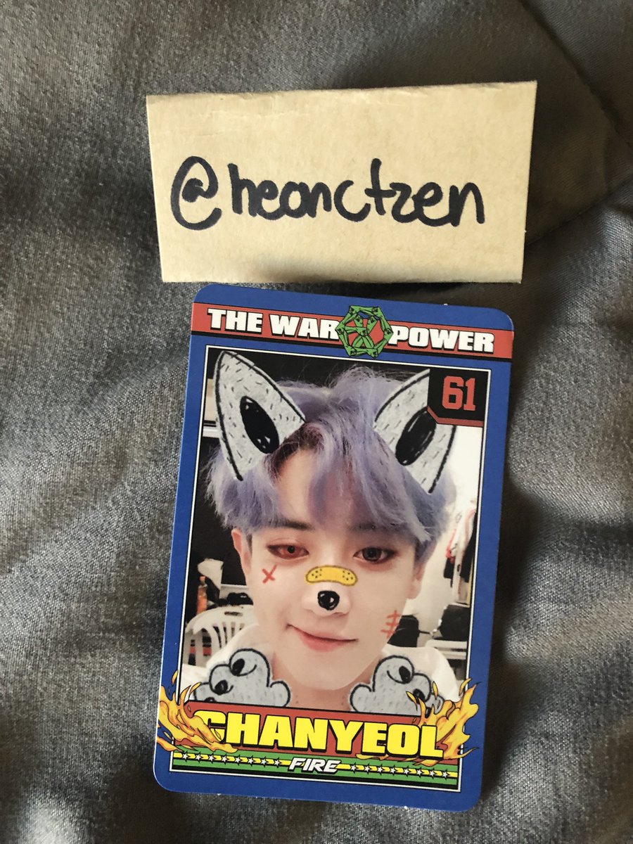 wts selling exo the war the power repackaged chanyeol pc ( photocard )$7 alone $20 with the album