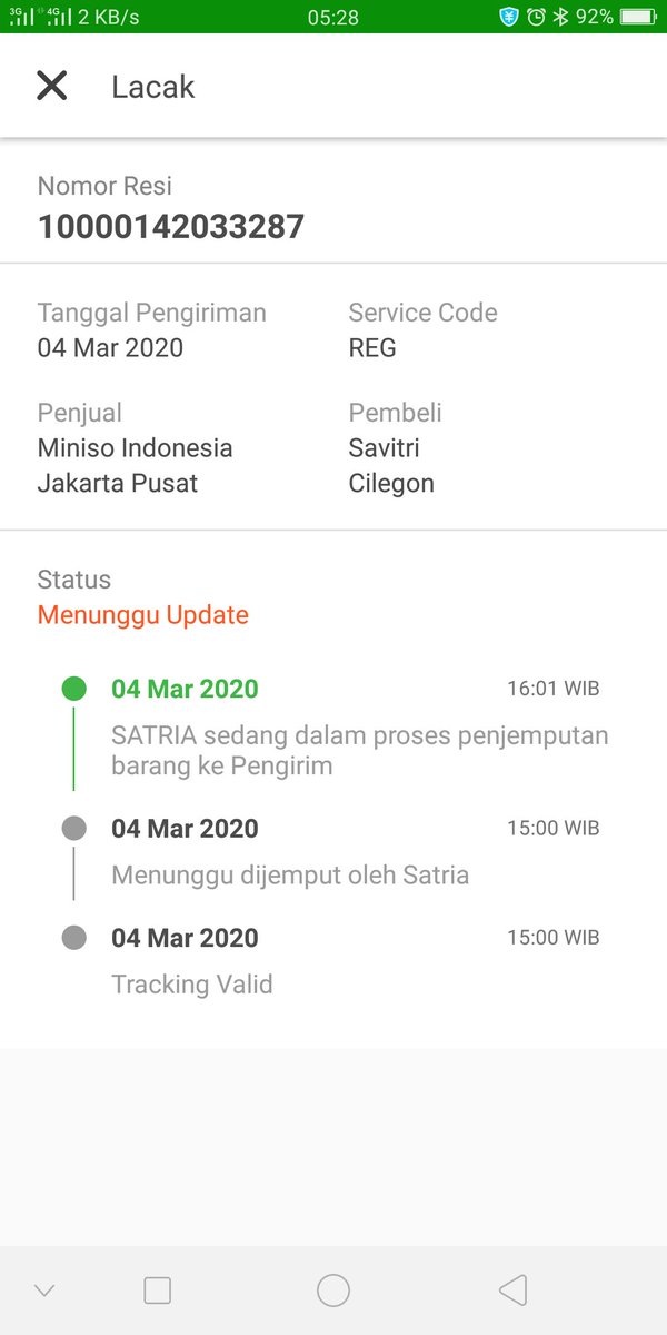 adviada's tweet photo. @anteraja_id parah amat dari tgl 4 sampai tgl 6 cuma menunggu di jemput. Nyesel ga di cek lagi di @tokopedia ternyata kurir baru ga jelas. https://t.co/hRzxpJzDfW