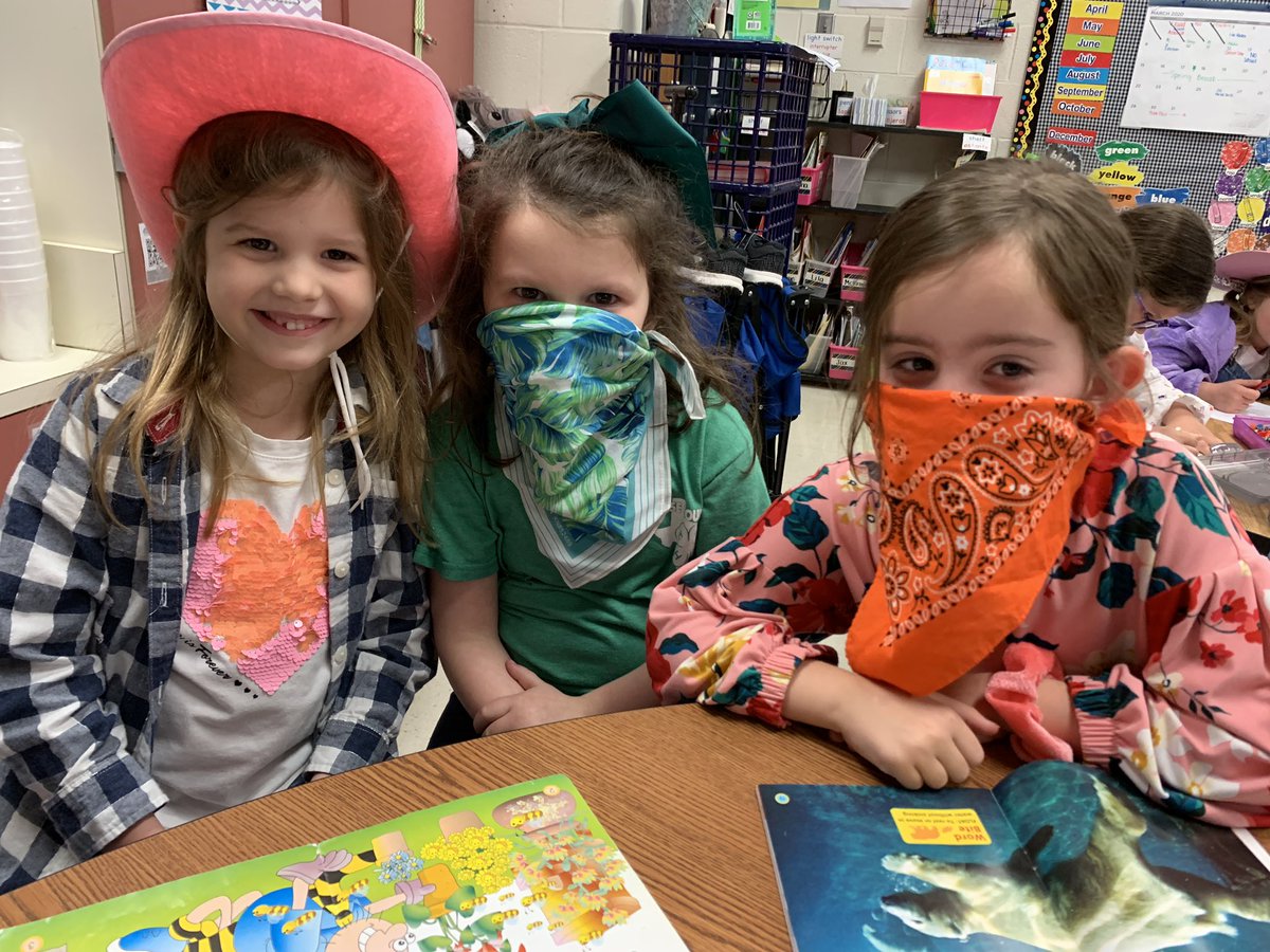 What your guided reading group looks like on rodeo day. Cowgirls that love to read.