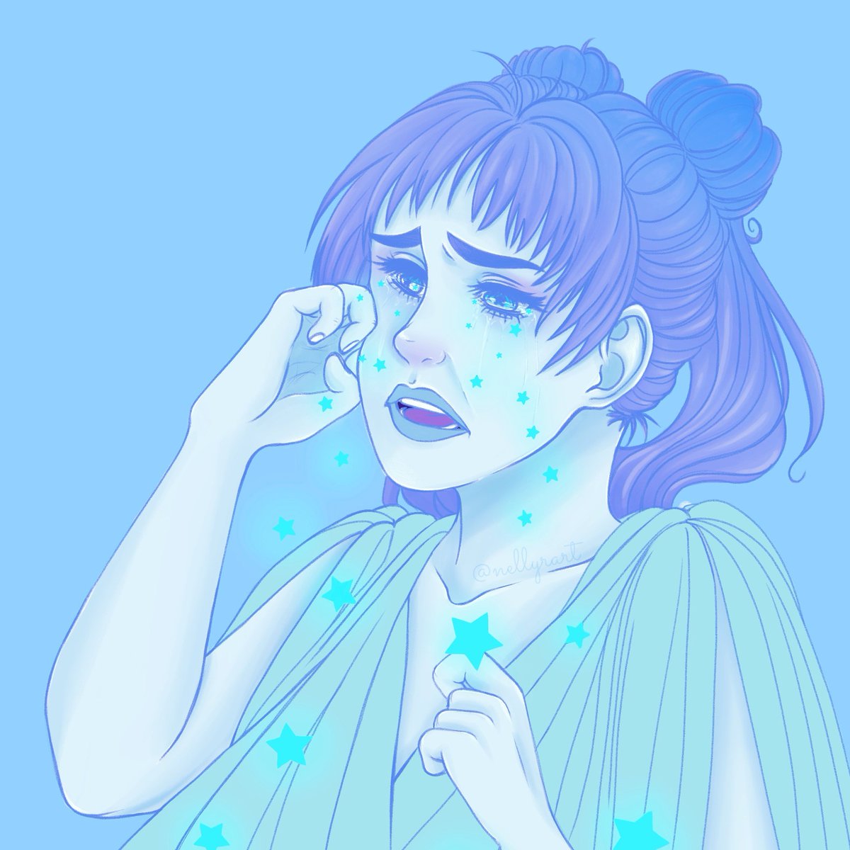 NellyRArt's tweet photo. I'm incredibly UNHAPPY with this but I think I need to post the good and the bad because then at least I can make progress.
#nellyrart #nellyrodriguezart #art  #stars #startears #tears #sad #pastel #digitalart #digitaldrawing #digitalsketch #artflow #artflowapp #blue #pastelblue https://t.co/jOmPKbQ3S6