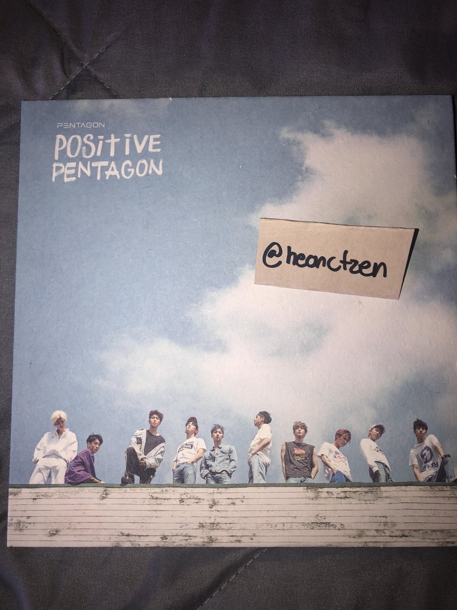 wts selling pentagon positive album$14 just the album $18 with edawn pc ( see next tweet for pc details )