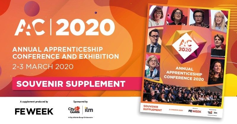 FEWeek's tweet photo. Catch up with all the action from #FEWeekAAC20 in our souvenir supplement, sponsored by @cityandguilds. We feature sessions from @amanda_spielman @JenniferCouplan @ESFAgov @EmmaHardyMP @AELPUK and many more, including the #ApprenticeshipAwards20 winners https://t.co/OJbDrvQNmP https://t.co/vWiSqFfCtq