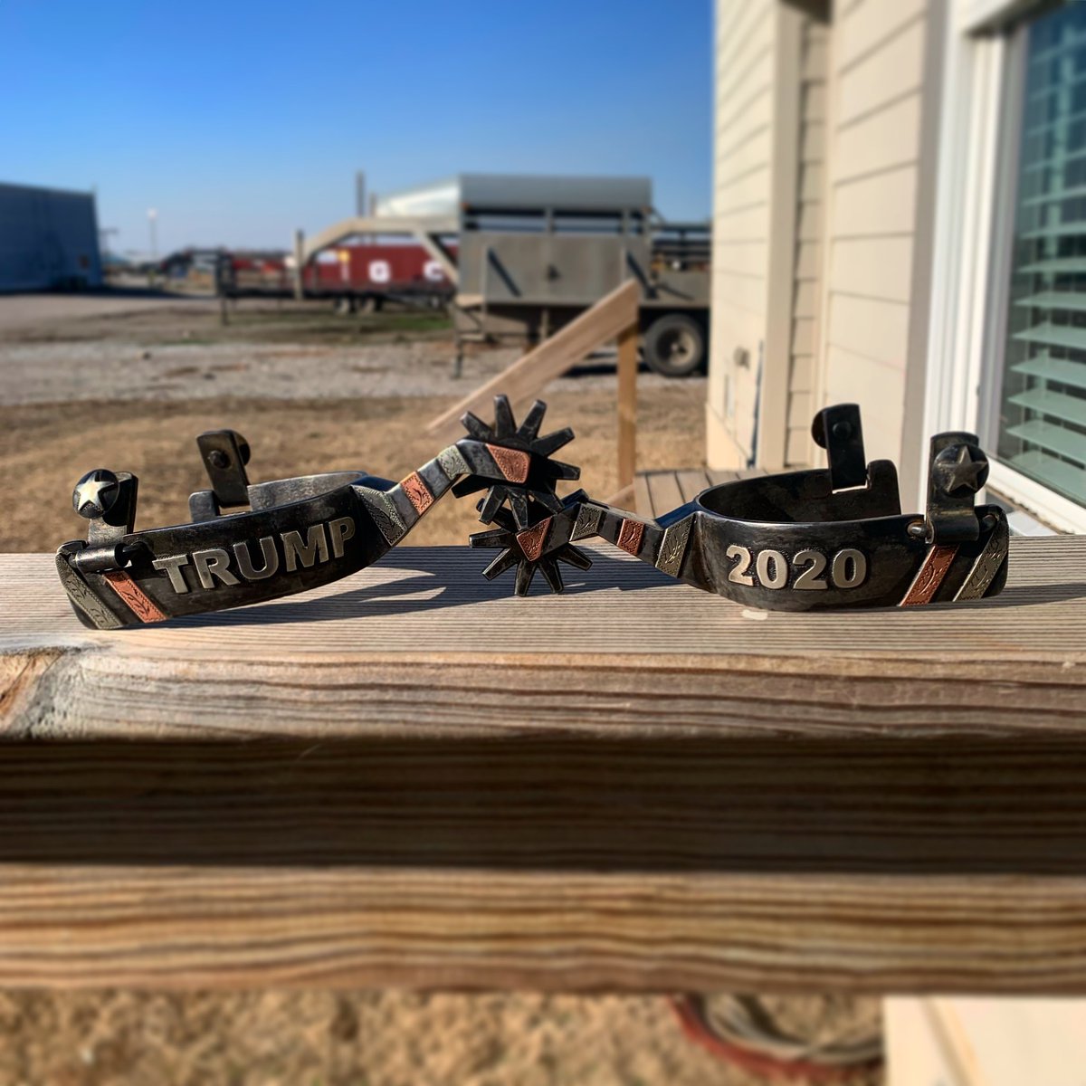lancedamndixon's tweet photo. Let’s keep America great one pair of spurs at a time. Let’s retweet em’ if ya dig.

Btw they are currently for sale at auction on my Facebook!! https://t.co/WBbPkSl4fT