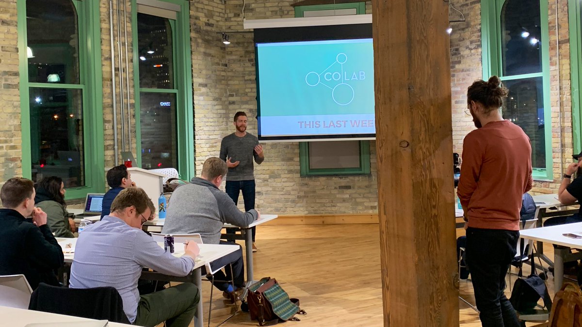 colabMKE's tweet photo. It’s already our fourth workshop! Tonight, our #colabmke teams are checking in with their mentors to share progress on their neighborhood projects. https://t.co/E01fVyk2tg