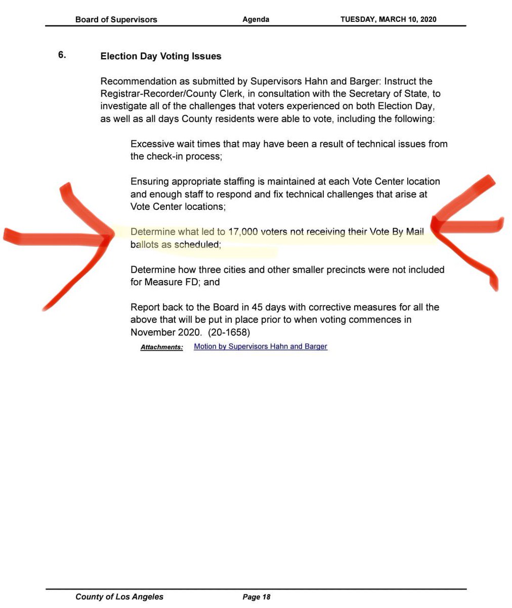 FiorellaIsabelM's tweet photo. With no reason given, 17,000 people in LA County didn’t receive their vote by mail ballots in the mail on time. This means that IF they went to vote they were given a provisional ballot. Those still have yet to be counted. #RiggedPrimary #ResignDeanLogan https://t.co/cFcFyX9v55