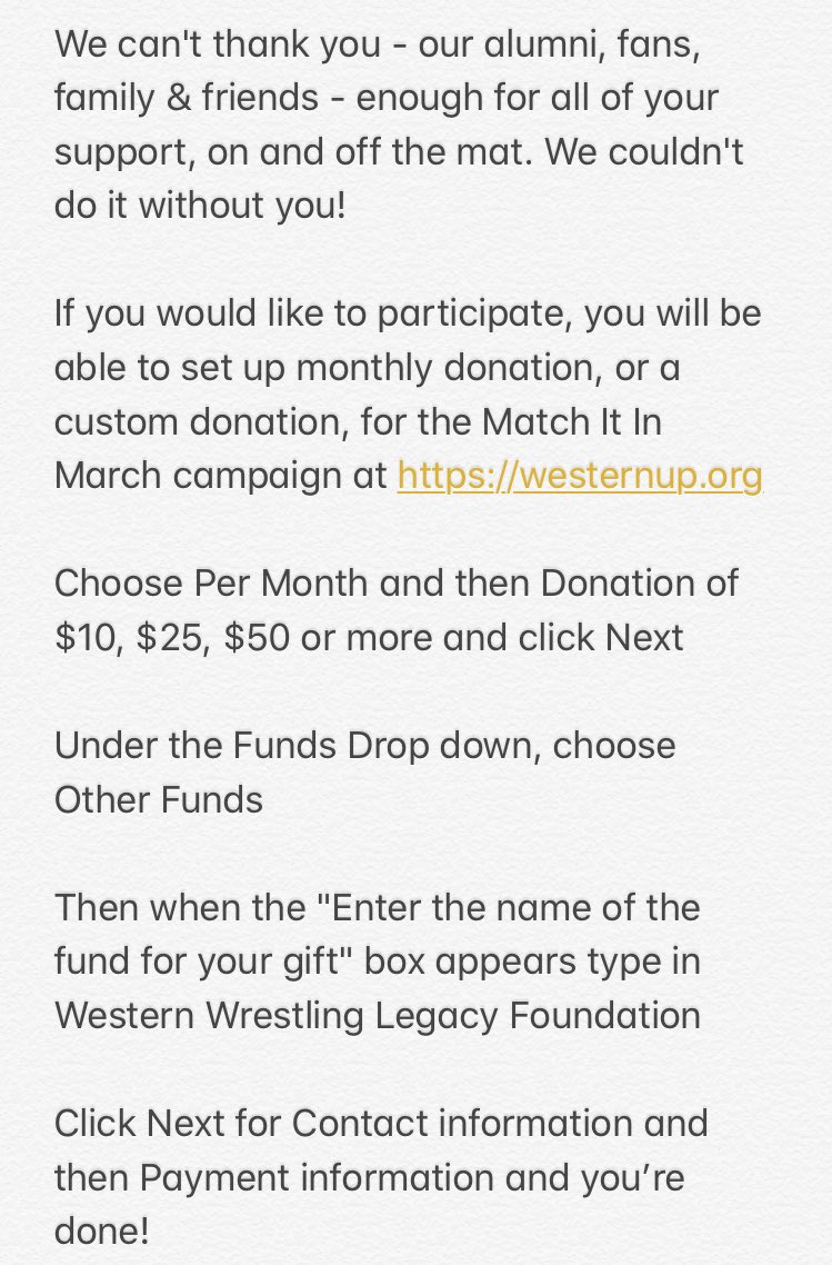 #MatchItInMarch Mountaineer Nation!