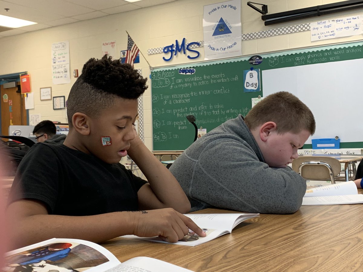 D_Sollenberger's tweet photo. When a book pulls you in..... and your reaction is priceless!! 📚 #prideinourminds @SchifferB @FMS_BCPS https://t.co/9W5Nmc7gwL